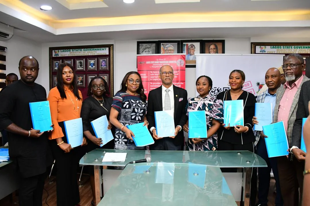 Life Centre Medicals and Lagos State health leaders after signing a blood-screening partnership